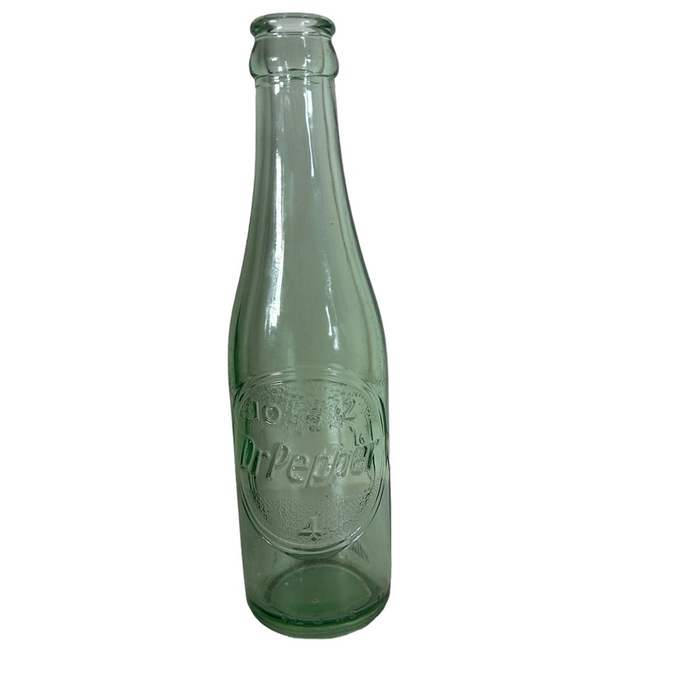 Vintage Embossed Green Dr. Pepper 10-2-4 Bottle 6 Fl. Ozs. 5LGW 13